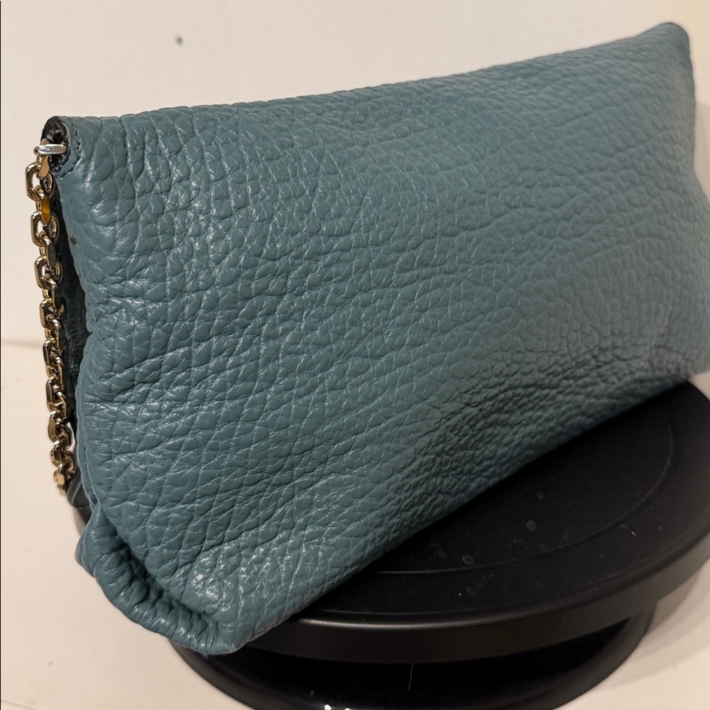 Burberry Textured Blue Leather Clutch - Picture 6 of 11